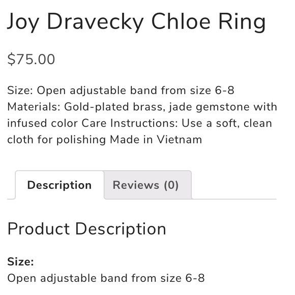 JOY DRAVECKY chloe ring - Picture 9 of 10